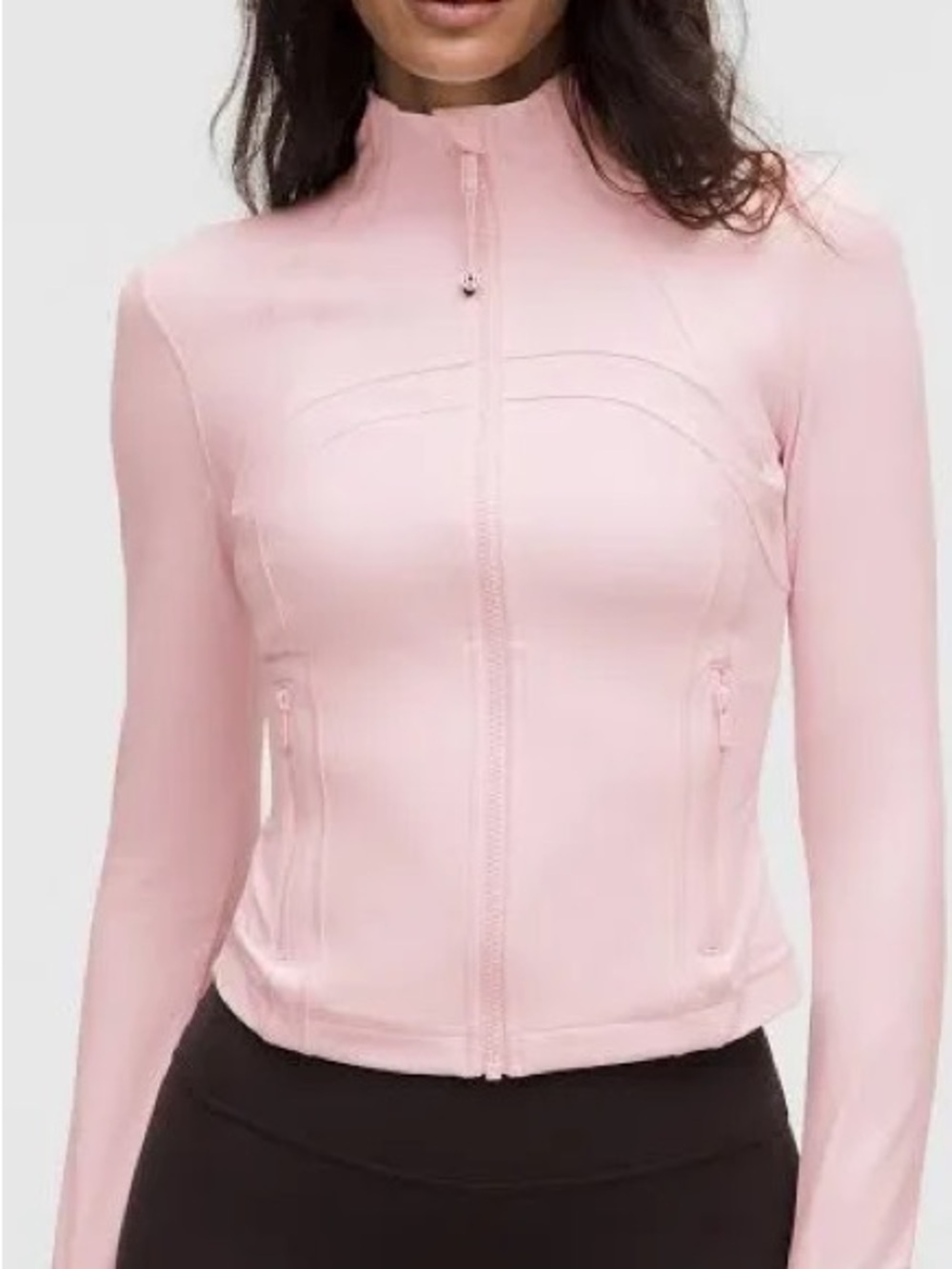 lululemon cropped define jacket strawberry milkshake